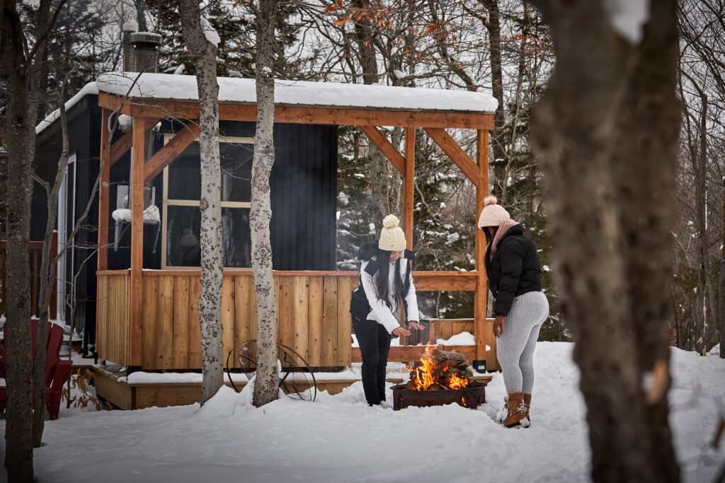 Mini-album 3 - Mini-chalet Invités feu dehors - hiver